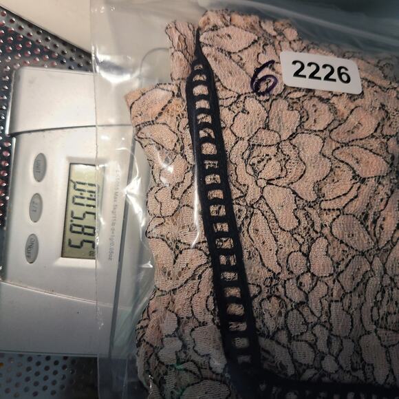 Asos Maternity Pink Black Lace Semi Sheer Long Sleeve Smock Dress Size 4 2226 - Picture 6 of 6